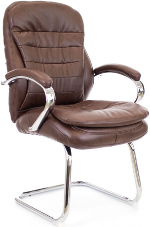 Офисное конференц-кресло Everprof Valencia CF экокожа коричневая