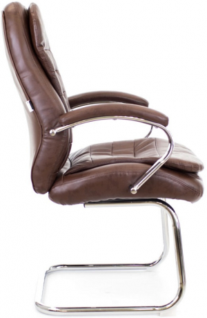 Офисное конференц-кресло Everprof Valencia CF экокожа коричневая