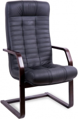 Офисное конференц-кресло Атлант Экстра экокожа черная
