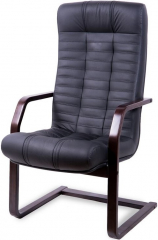 Офисное конференц-кресло Атлант Экстра экокожа черная