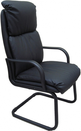 Офисное конференц-кресло Надир Стандарт кожа черная