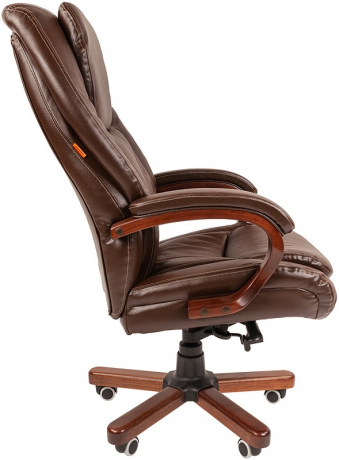 Офисное кресло руководителя Chairman 408 кожа коричневый