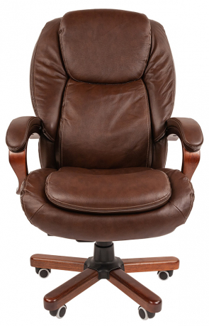Офисное кресло руководителя Chairman 408 кожа коричневый