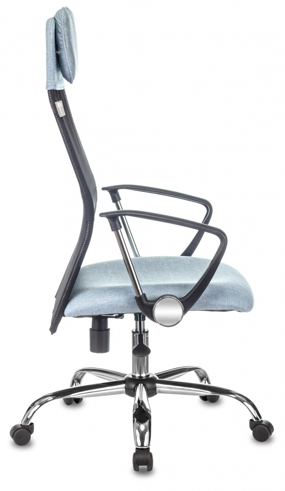 Кресло руководителя Бюрократ KB-6N черный TW-01 голубое сиденье купить ...