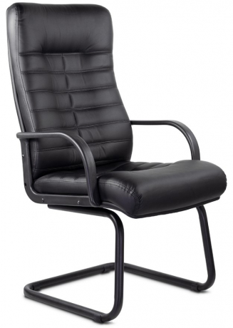 Конференц-кресло UTFC Орион В/п пластик экокожа черная