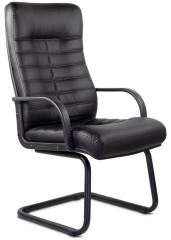 Конференц-кресло UTFC Орион В/п пластик экокожа черная
