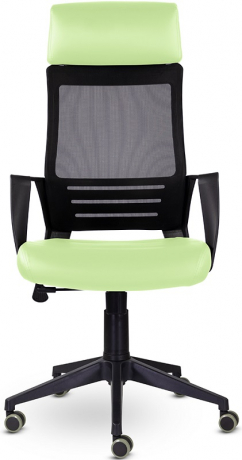 Ортопедическое компьютерное кресло Альт фисташковый экокожа/сетка