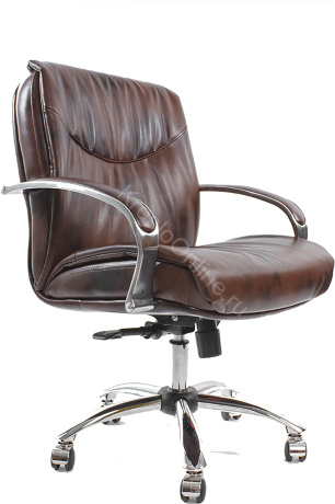 Кресло Шеф хром низкая спинка