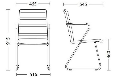 Стул офисный Task Chrome экокожа серая