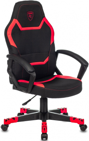 Кресло компьютерное игровое Zombie 10 черный/красный текстиль/экокожа
