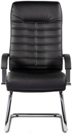 Конференц-кресло UTFC Орион В/п хром экокожа черная