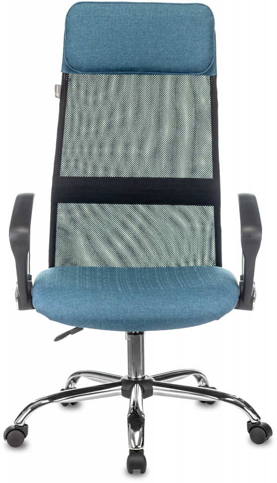 Кресло руководителя Бюрократ KB-6N черный TW-01 синее сиденье купить в ...