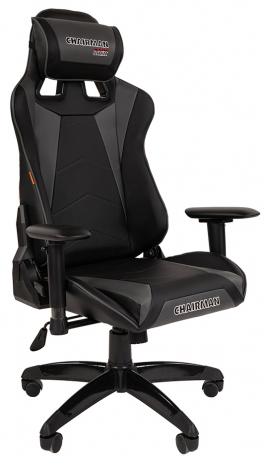 Игровое кресло Chairman Game 44 черный/серый