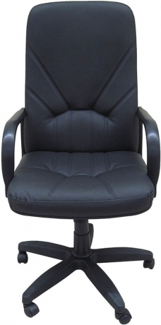Кресло офисное Менеджер Стандарт кожа черная