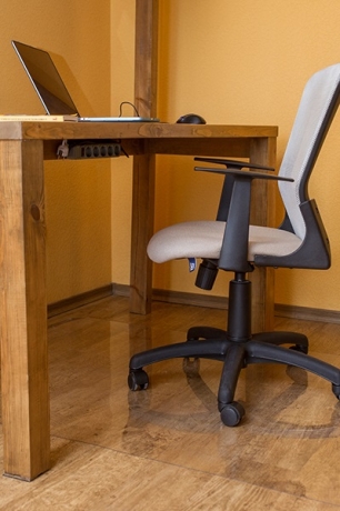 Коврик под кресло 1000*1500 мм, прозрачный, гладкий, поликарбонат 1,5 мм.