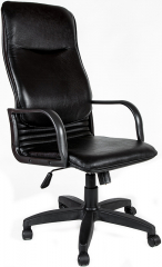 Кресло офисное Нова Стандарт кожа черная