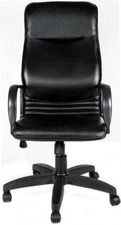 Кресло офисное Нова Стандарт кожа черная