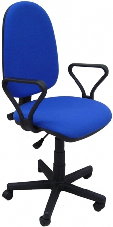 Кресло офисное компьютерное Престиж Самба ткань синяя