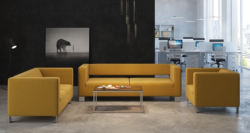 Диван офисный трехместный Грин