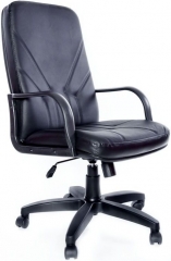 Кресло офисное Менеджер Стандарт кожзам черный