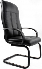 Офисное конференц-кресло Даллас Ультра кожа черная