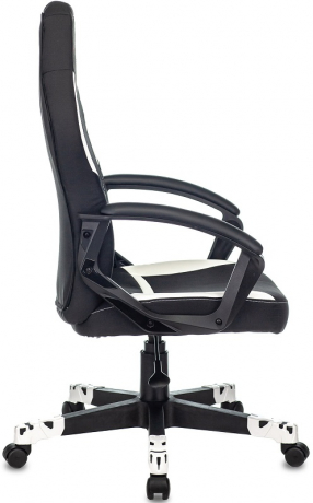 Кресло компьютерное игровое Zombie 10 черный/белый текстиль/экокожа