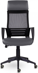 Ортопедическое компьютерное кресло Альт серый экокожа/сетка