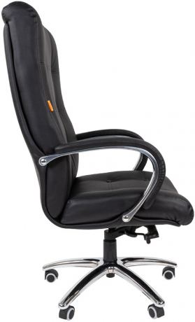 Офисное кресло руководителя Chairman 424 кожа черный