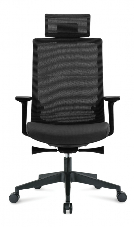 Кресло руководителя Norden Ruby black черный/черный пластик