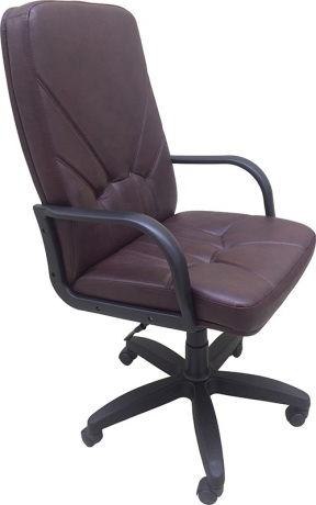 Кресло офисное Менеджер Стандарт кожа бордовая