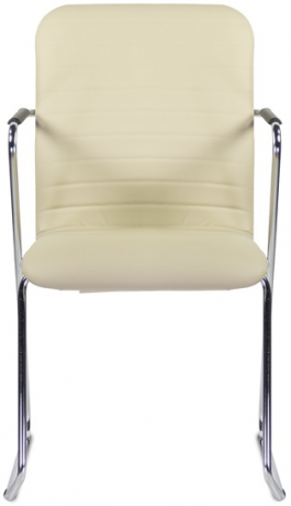 Стул офисный Task Chrome экокожа бежевая