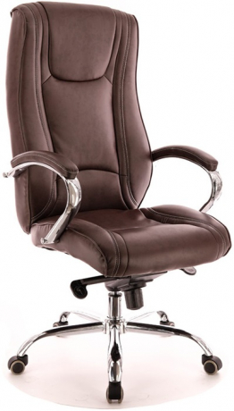Кресло руководителя Everprof King M экокожа коричневая