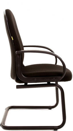 Офисное конференц-кресло с низкой спинкой Бюджет Ультра ткань черная