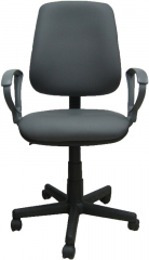 Компьютерное кресло Флеш FreeStyle Гамма-Grey экокожа серая