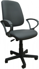 Компьютерное кресло Флеш FreeStyle Гамма-Grey экокожа серая
