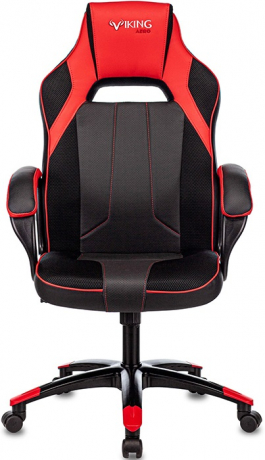 Кресло компьютерное игровое Zombie VIKING 2 AERO черный/красный текстиль/экокожа