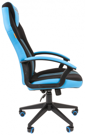 Игровое кресло Chairman Game 26 черный/голубой