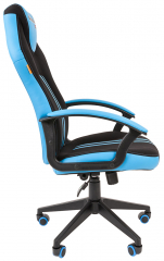 Игровое кресло Chairman Game 26 черный/голубой