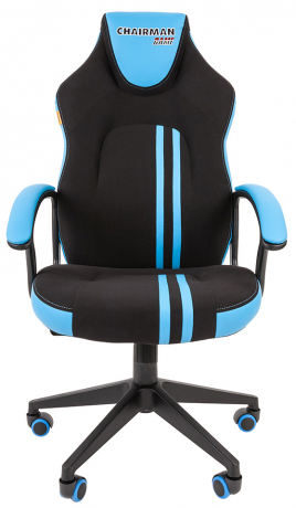 Игровое кресло Chairman Game 26 черный/голубой