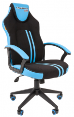 Игровое кресло Chairman Game 26 черный/голубой
