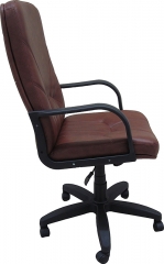 Кресло офисное Менеджер Стандарт кожа коричневая