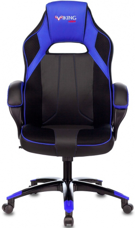 Кресло компьютерное игровое Zombie VIKING 2 AERO черный/синий текстиль/экокожа