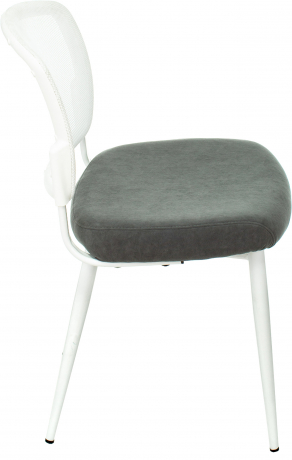 Стул для кухни Бюрократ KF-8W_2 комплект 2 шт. серый/белый