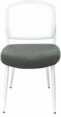 Стул для кухни Бюрократ KF-8W_2 комплект 2 шт. серый/белый