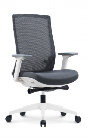 Офисное кресло Norden Ruby LB серый/белый пластик