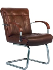 Конференц-кресло Бостон хром низкая спинка