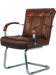 Конференц-кресло Бостон хром низкая спинка