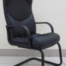 Офисное конференц-кресло Гермес Стандарт кожа черная