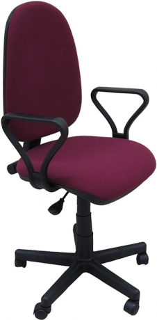 Кресло офисное компьютерное Престиж Самба ткань бордовая