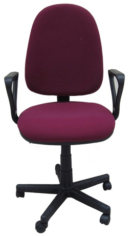 Кресло офисное компьютерное Престиж Самба ткань бордовая